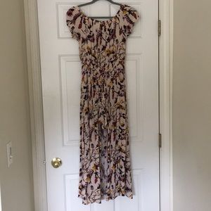 Fun floral maxi dress with built in shorts
